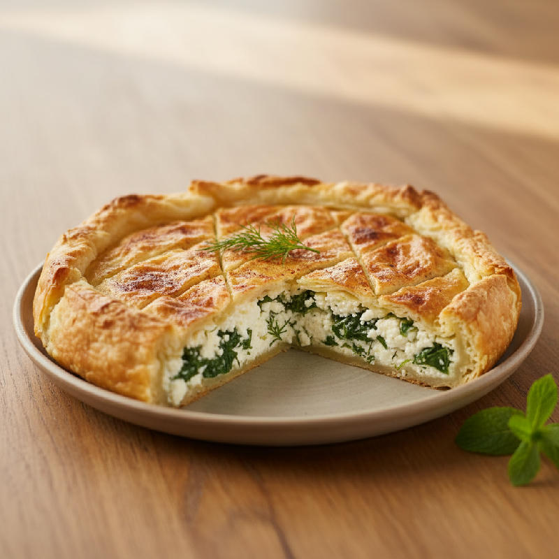 Aegean Phyllo & Feta Torte vegetarian recipe