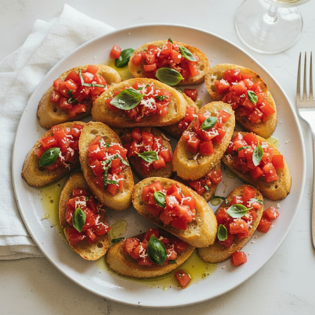 Bruschetta vegetarian recipe