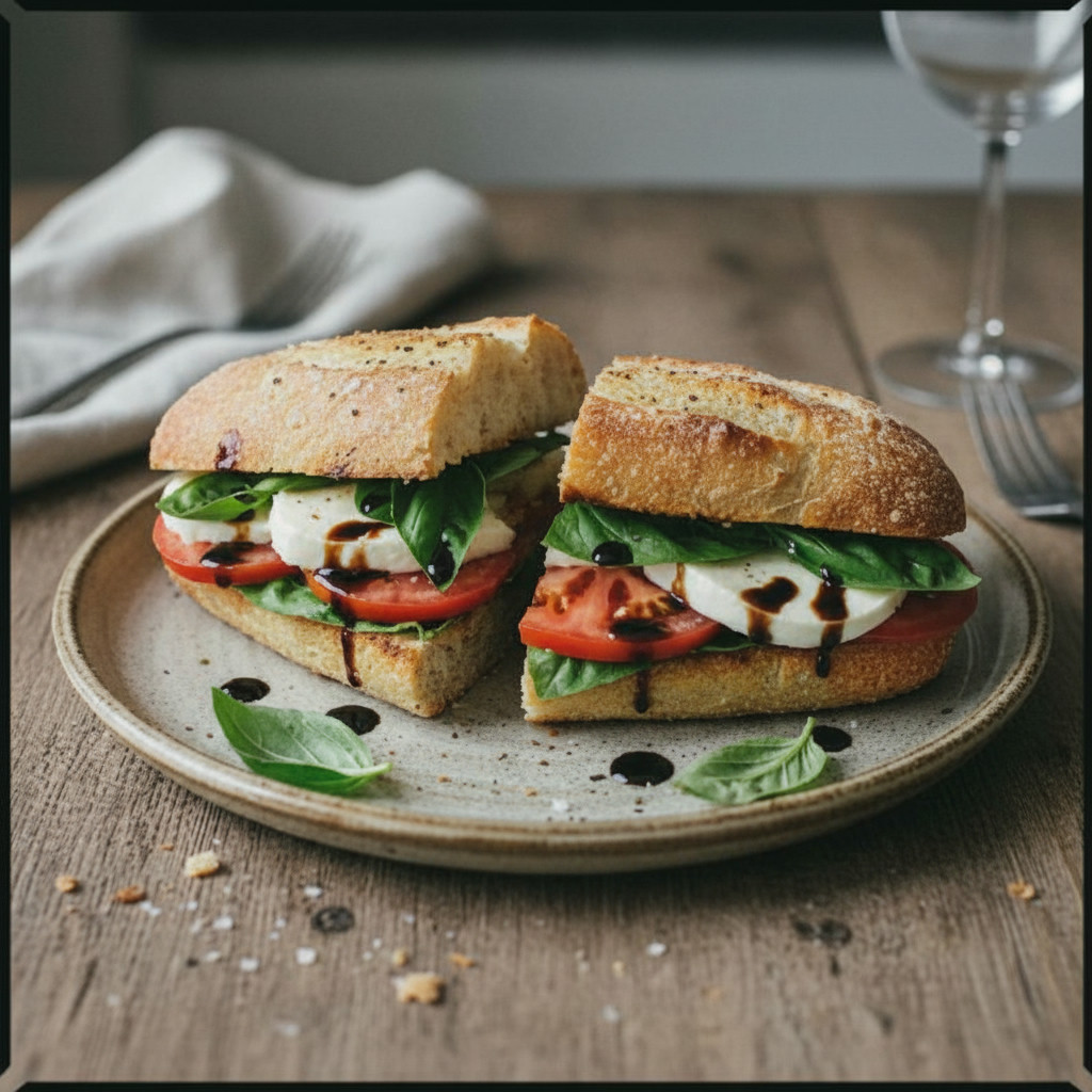 Caprese Sandwich vegetarian recipe