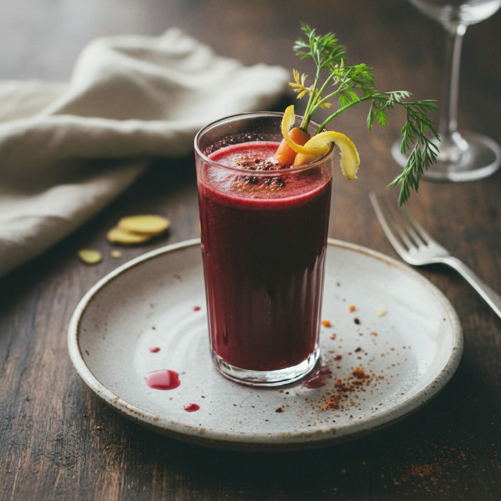 Carrot Beet Detox Juice vegetarian recipe