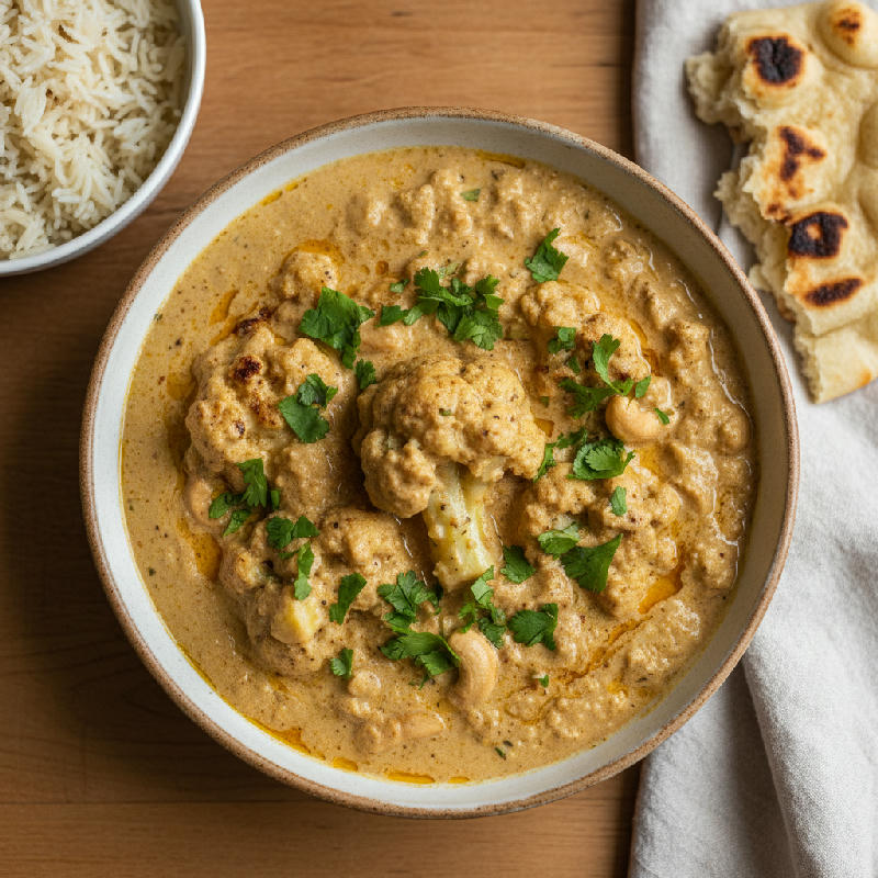 Cauliflower & Cashew Korma vegetarian recipe