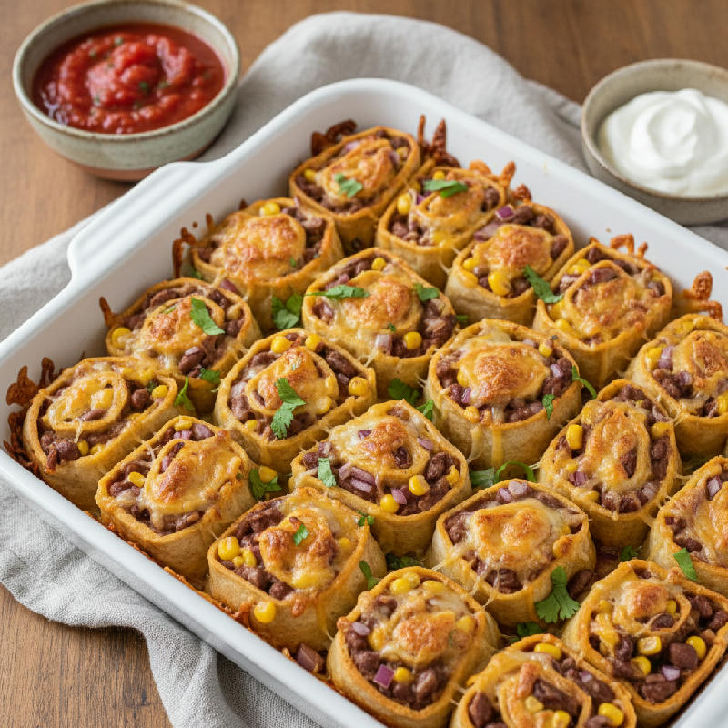 Cheesy Bean Burrito Bites vegetarian recipe