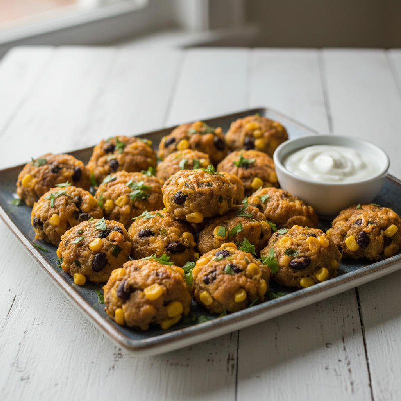 Cheesy Bean Fiesta Bites vegetarian recipe