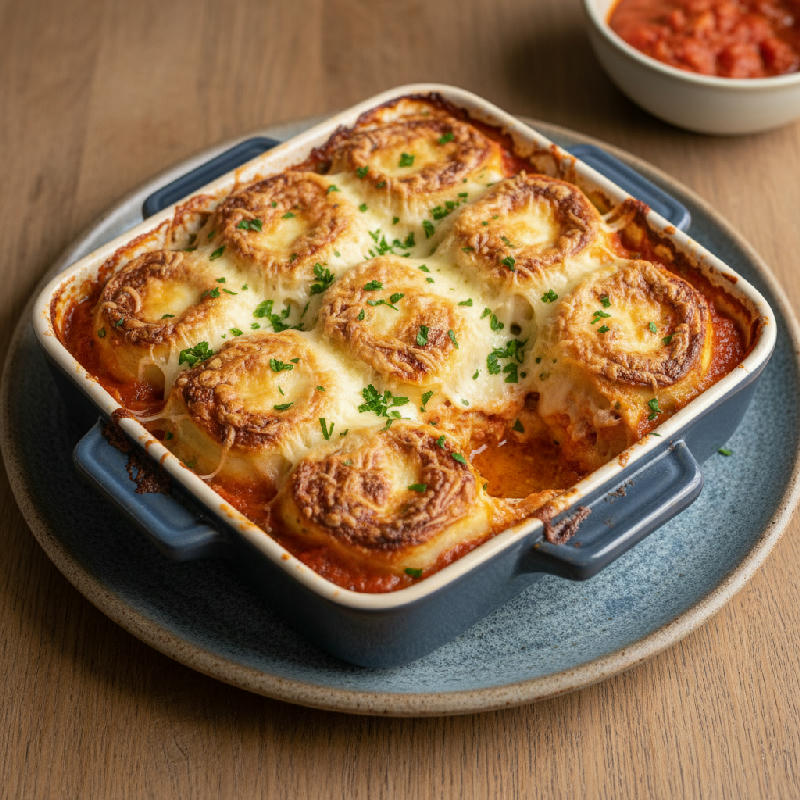 Cheesy Pasta Pinwheels vegetarian recipe
