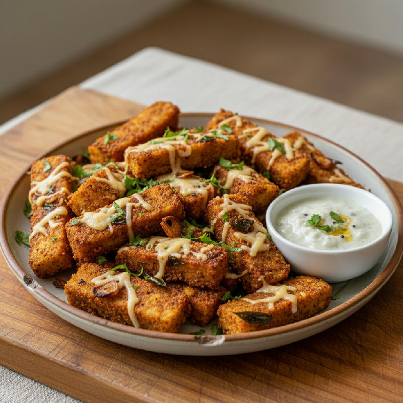 Cheesy Podi Idli Sticks vegetarian recipe