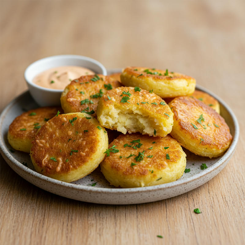 Cheesy Potato Puffs vegetarian recipe