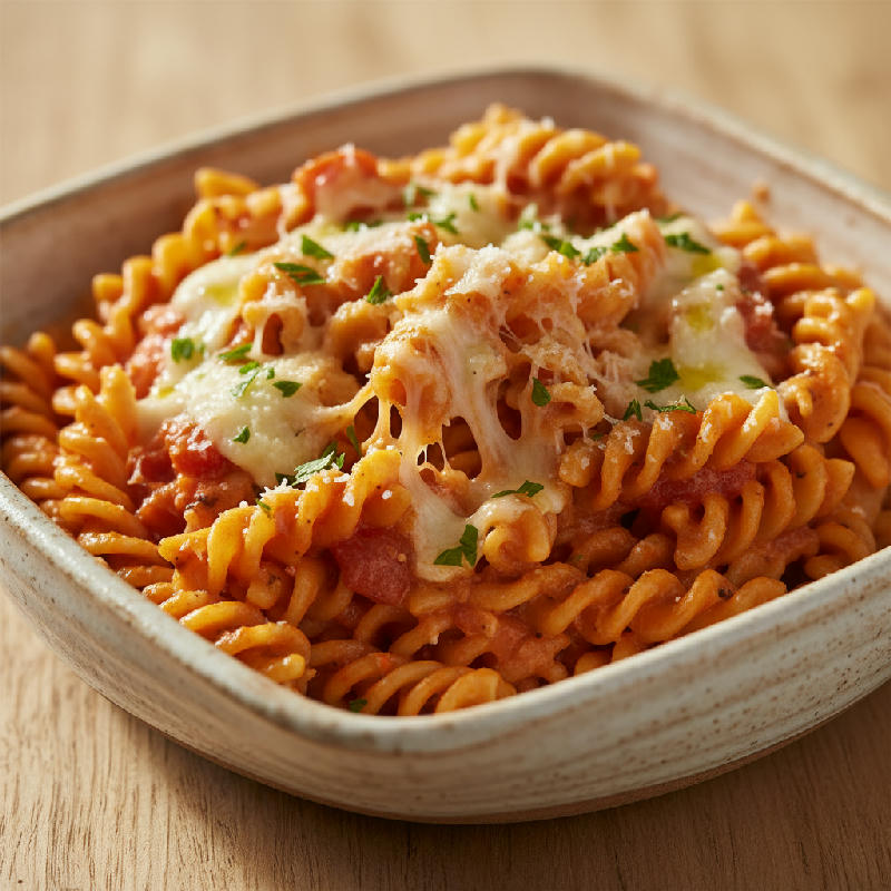 Cheesy Tomato Rotini vegetarian recipe