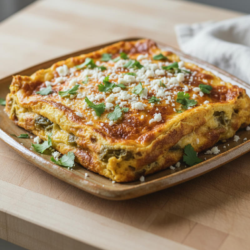 Chile Relleno Soufflé vegetarian recipe