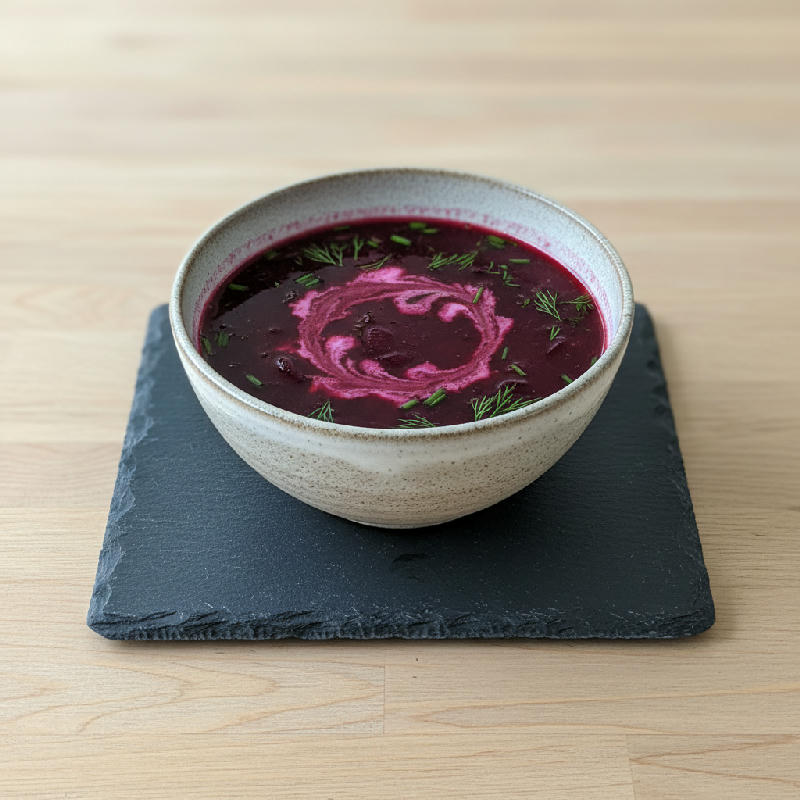 Crimson Velvet Consommé vegetarian recipe
