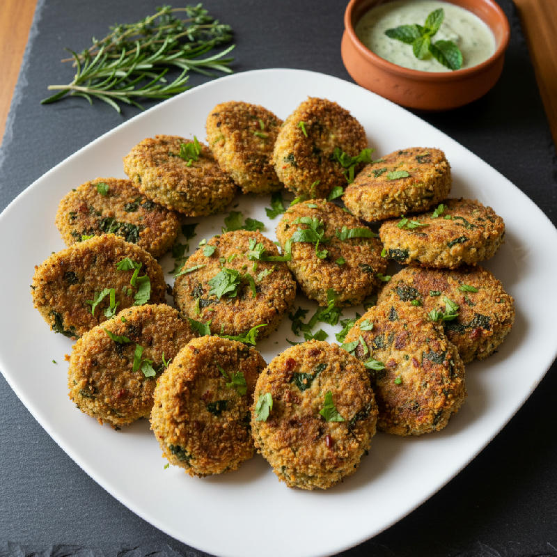 Dahi Kebab Florentine - vegetarian recipe