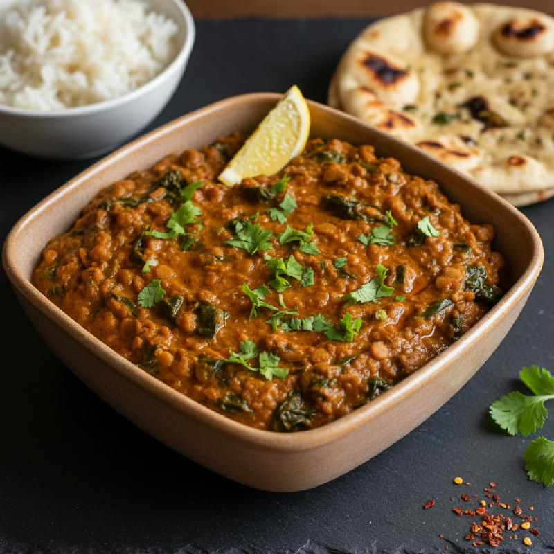 Dhaba Dal Palak vegetarian recipe