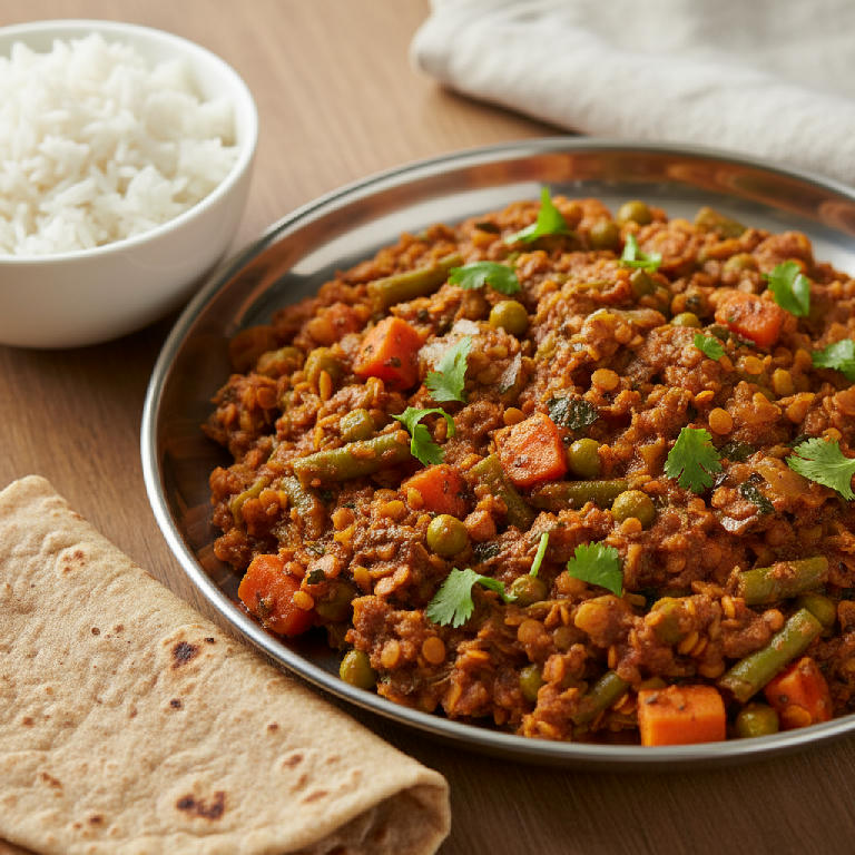 Dhaba Lentil & Veggie Skillet vegetarian recipe