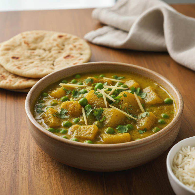 Doodhi Mutter Adraki vegetarian recipe