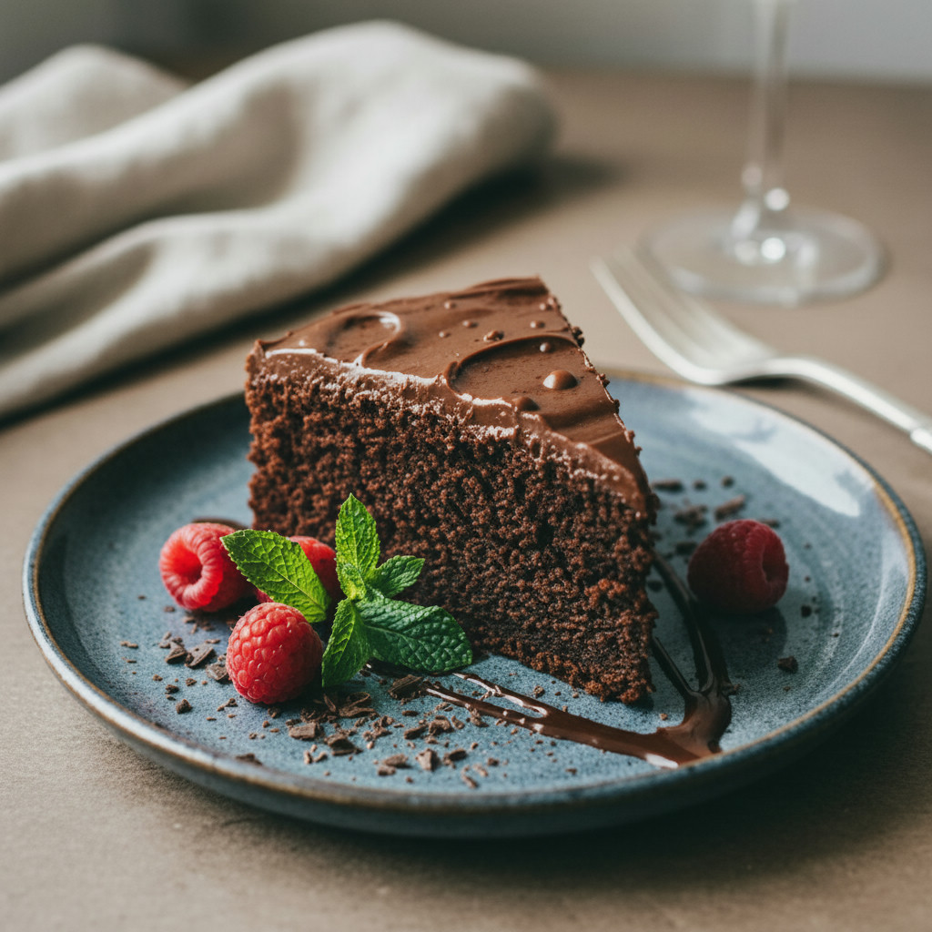 Eggless Chocolate Cake vegetarian recipe