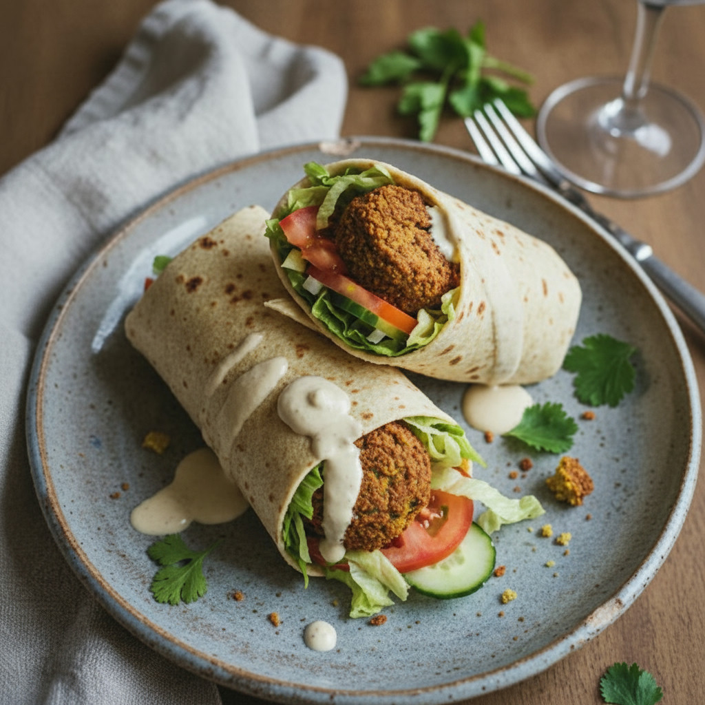 Falafel Wrap vegetarian recipe