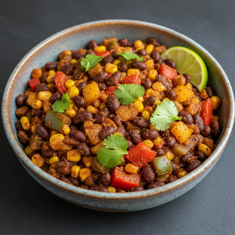 Fiesta Bean Skillet vegetarian recipe
