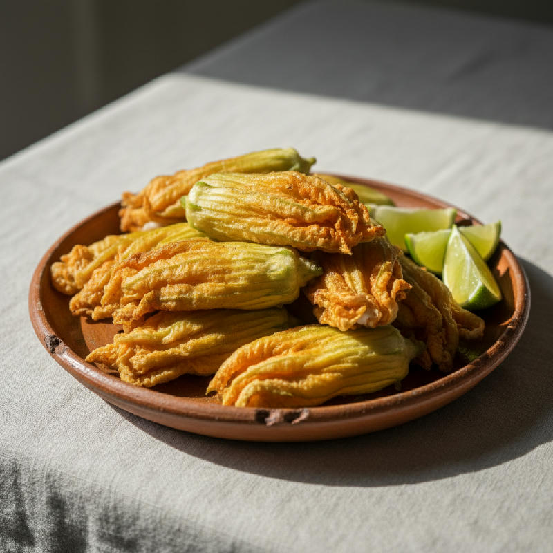 Flor de Calabaza Rellena vegetarian recipe
