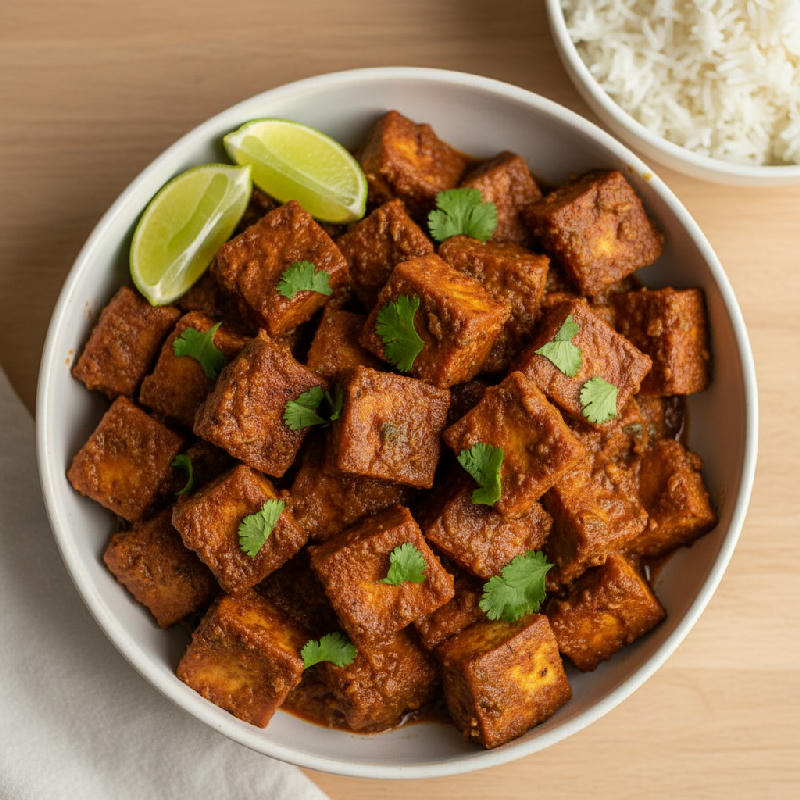 Garam Masala Tofu Adobo vegetarian recipe