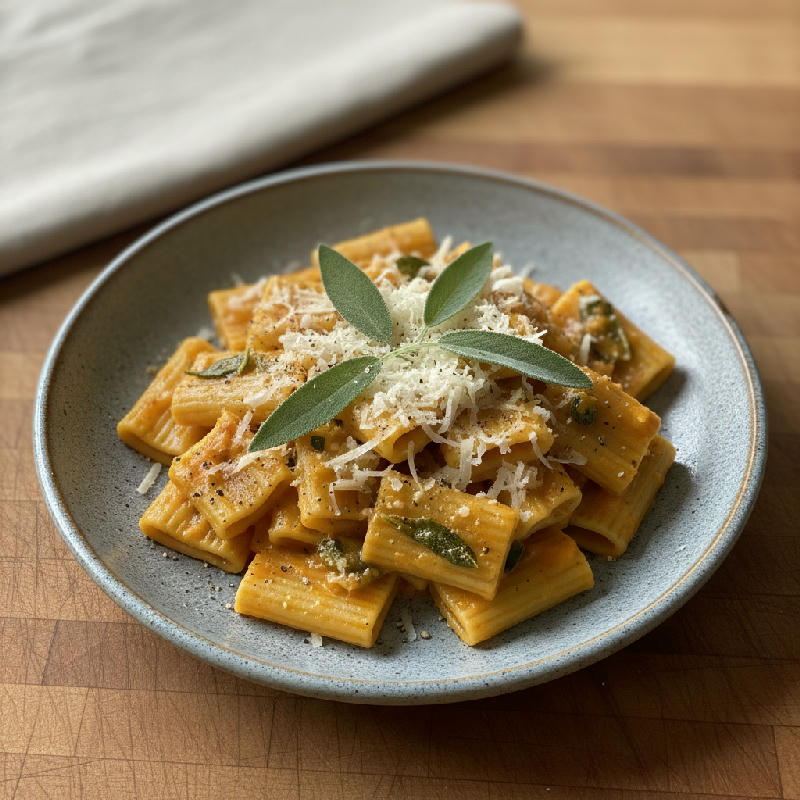Garganelli Zucca Affumicata vegetarian recipe