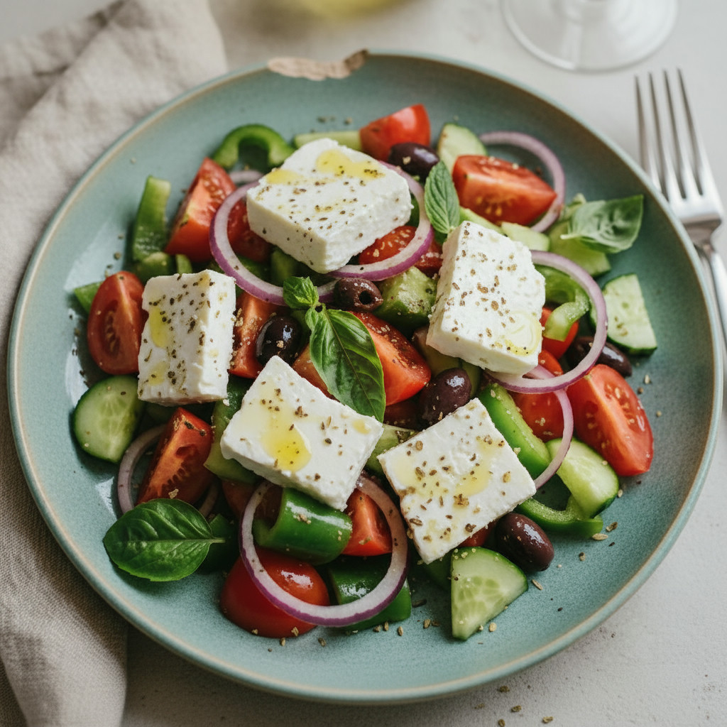 Greek Salad vegetarian recipe