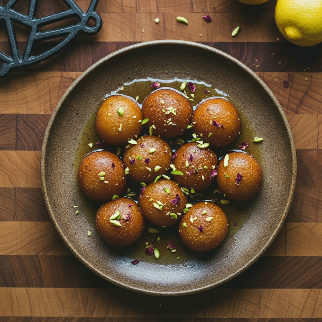 Gulab Jamun Bites vegetarian recipe