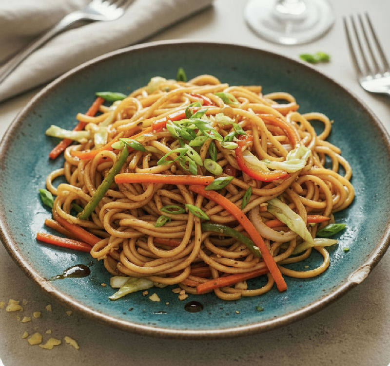 Hakka Noodles vegetarian recipe