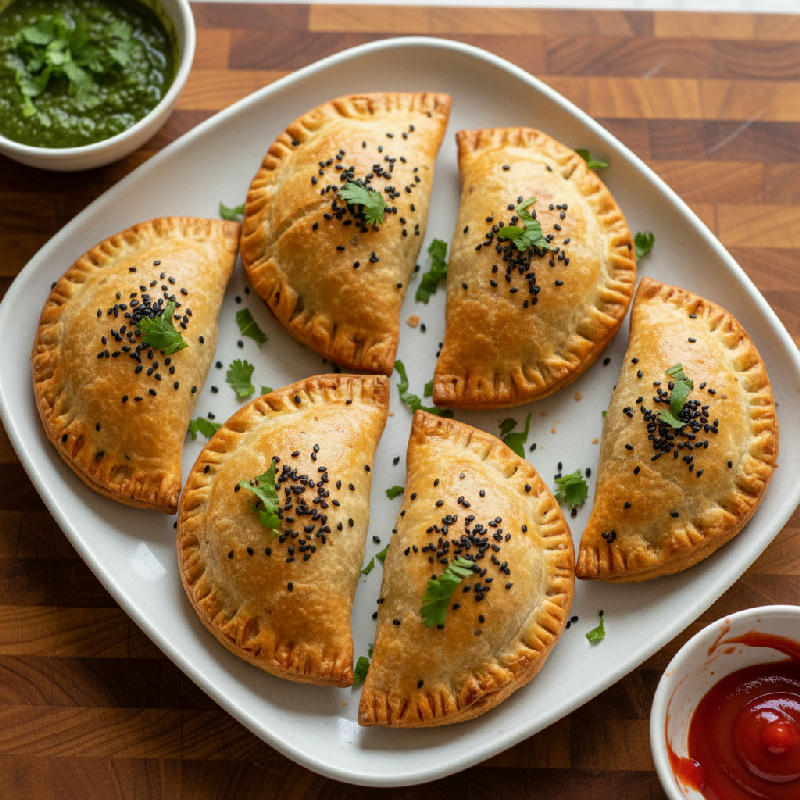 Happy Paneer Pockets vegetarian recipe