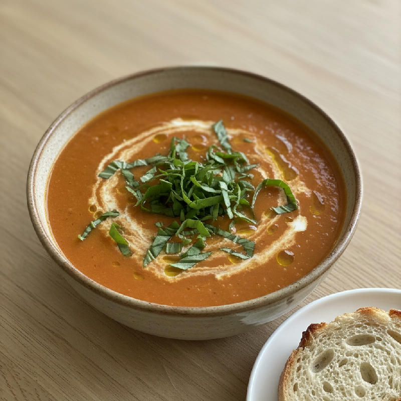 Hearty Garden Tomato Soup vegetarian recipe