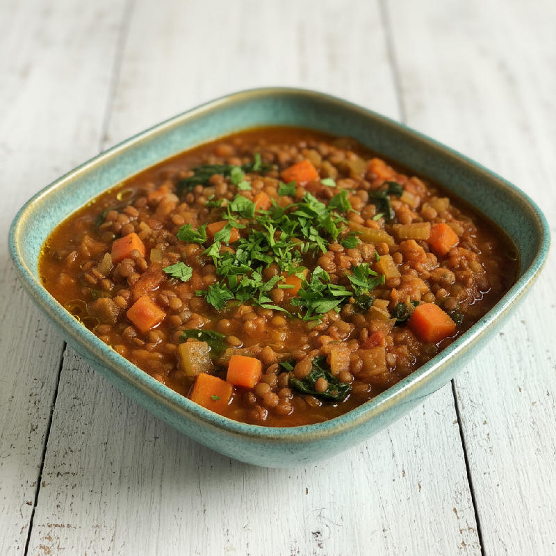 Hearty Lentil Garden Bowl vegetarian recipe