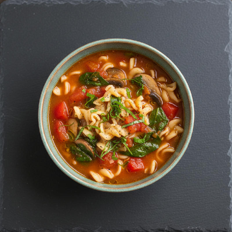 Hearty Tomato Noodle Soup vegetarian recipe