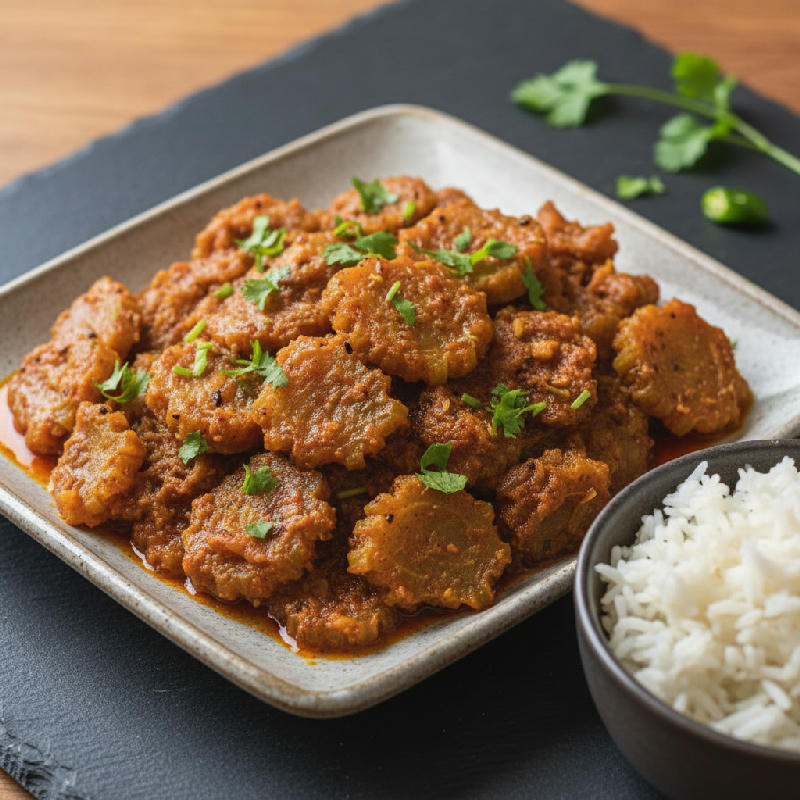 Homestyle Ridge Gourd Curry vegetarian recipe