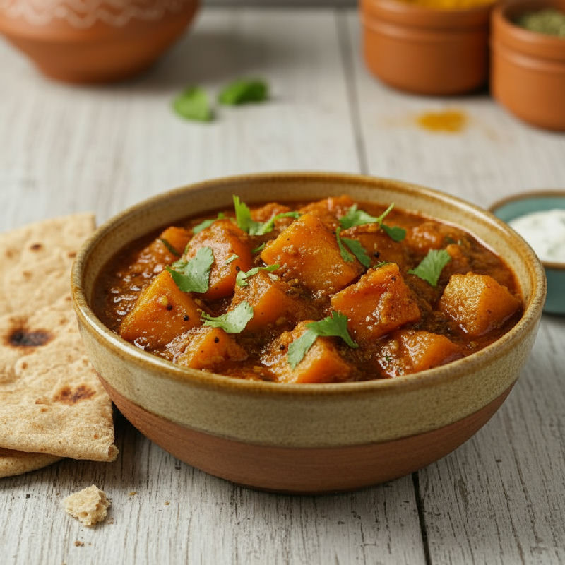 Kaddu (Pumpkin) ki Sabzi vegetarian recipe