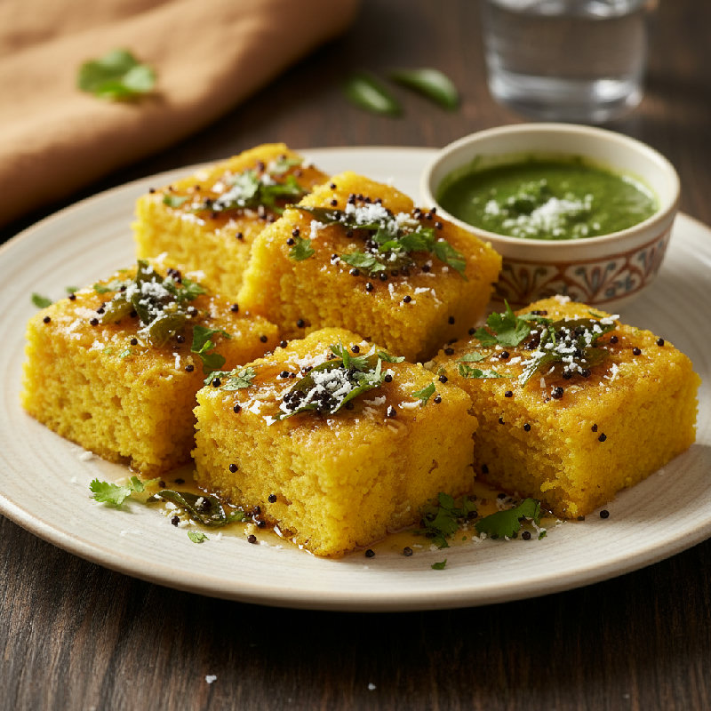 Khaman-Dhokla vegetarian recipe