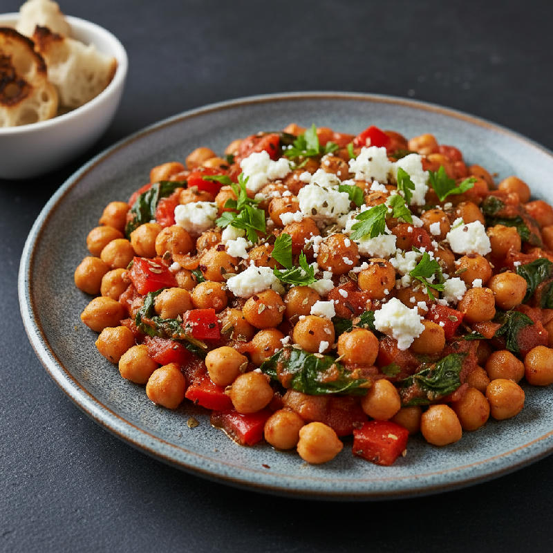 Lemony Chickpea Skillet vegetarian recipe