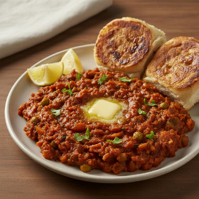 Masala Pao Bhaji vegetarian recipe