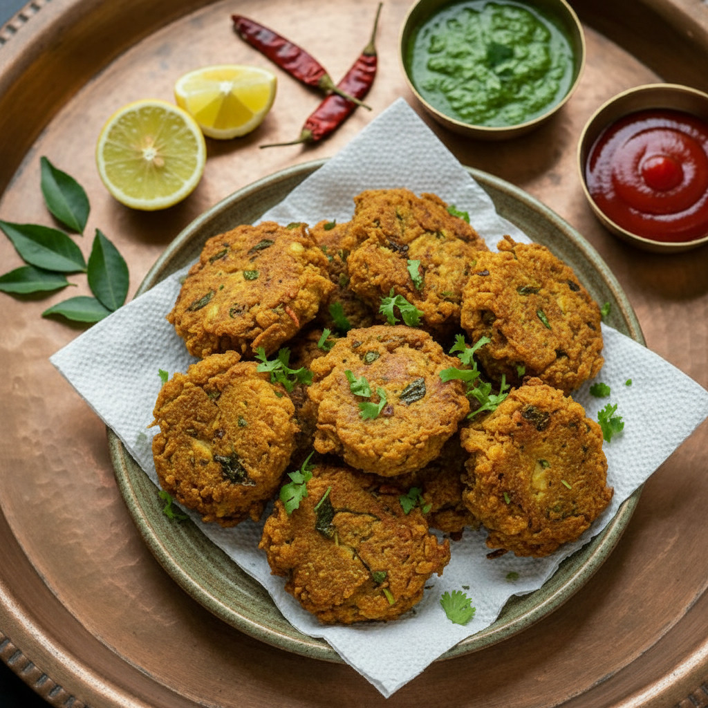 Masoor Dal Vada vegetarian recipe