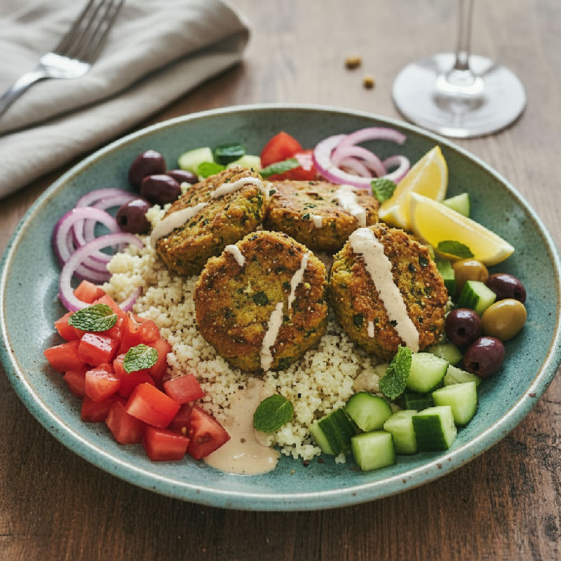 Mediterranean Mezze Bowl vegetarian recipe