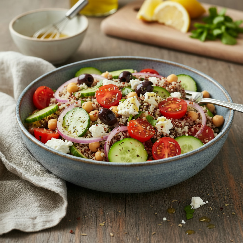 Mediterranean Quinoa Bowl vegetarian recipe