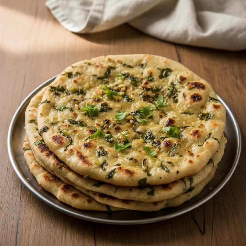 Methi Malai Naan vegetarian recipe