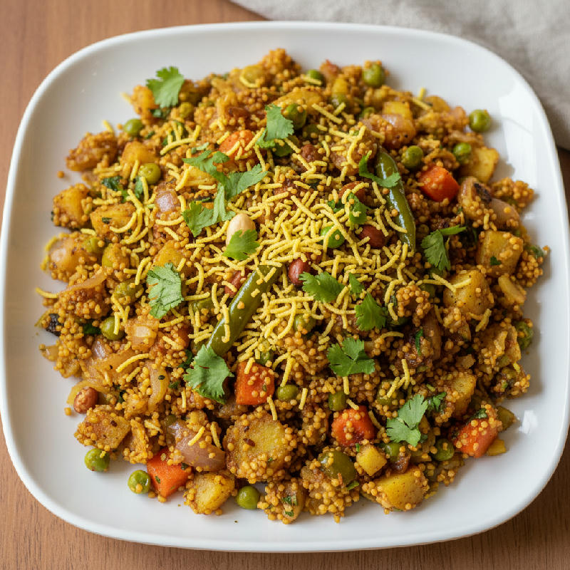 Millet Masala Poha vegetarian recipe