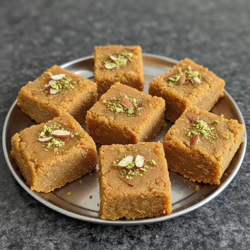 Mohanthal Barfi - vegetarian recipe
