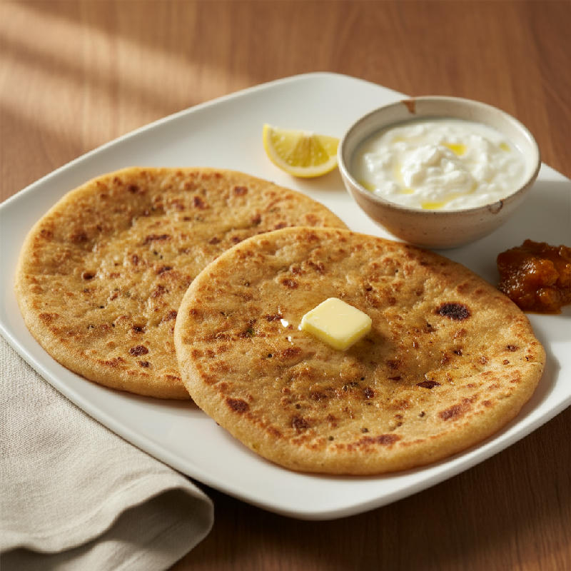 Paneer Power Paratha vegetarian recipe