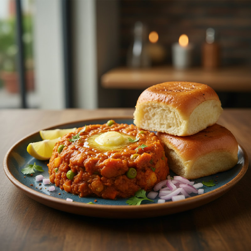 Pav Bhaji vegetarian recipe