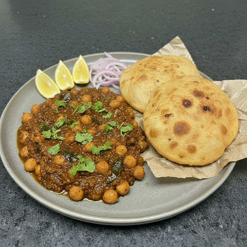 Pindi Chole Bhature vegetarian recipe