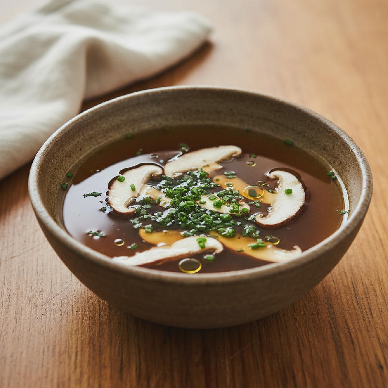 Porcini Truffle Consommé vegetarian recipe