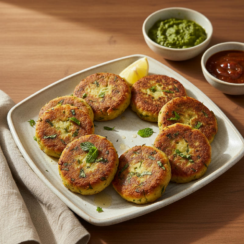 Pudina Aloo Tikki vegetarian recipe
