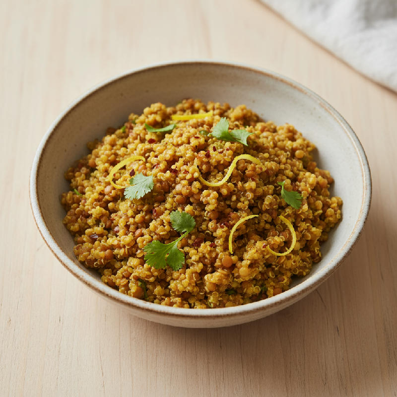 Quinoa Lemon Dal - vegetarian recipe