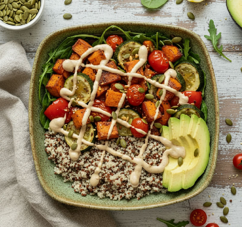 Quinoa Power Bowl (Salad) vegetarian recipe