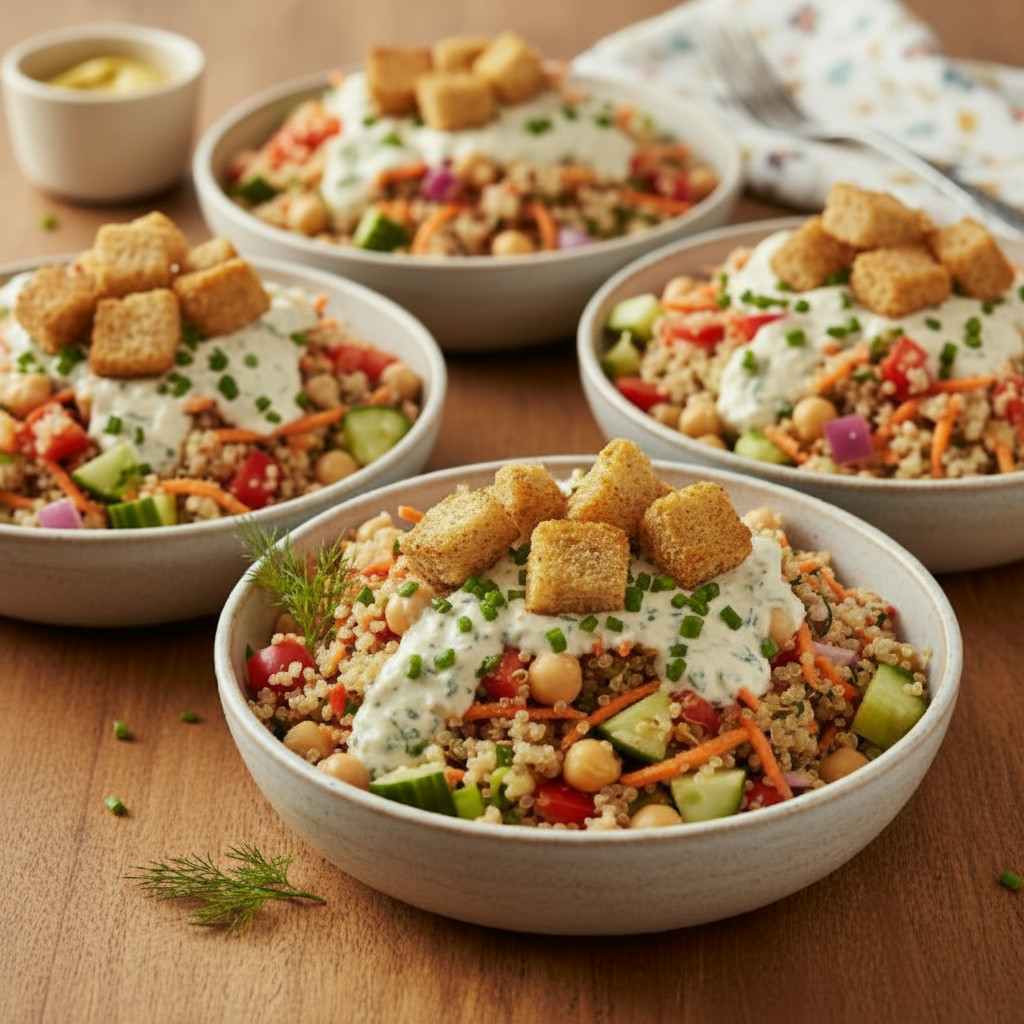 Rainbow Ranch Crunch Bowl vegetarian recipe