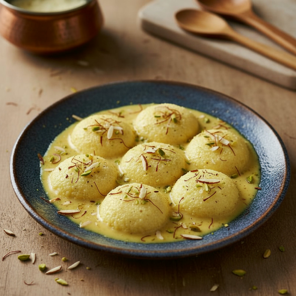 Rasmalai vegetarian recipe